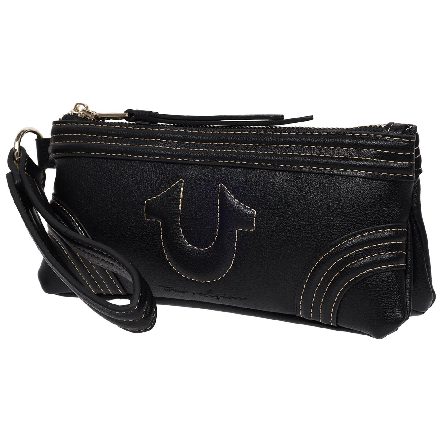 Женский кошелёк True Religion Bombe Horseshoe Wristlet Wallet, цвет: Чёрный — фото 3