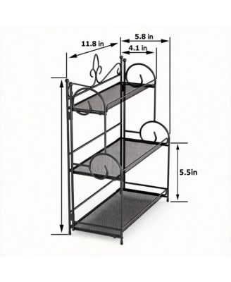 3-Tier Foldable Organizer for Kitchen & Bathroom