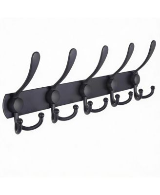 Heavy Duty 5-Tri Hook Wall Rack, Stainless Steel, Fits Many Rooms