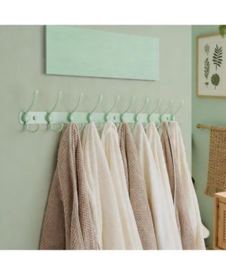 Heavy Duty 38" Coat Rack with 10 Tri-hooks for Mudroom, Entryway