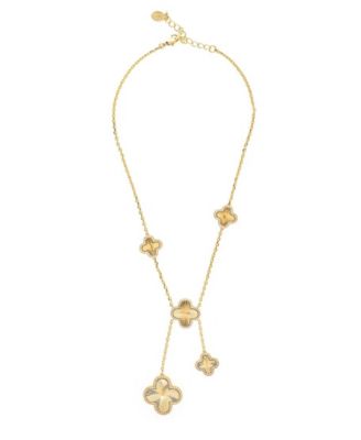 CZ Flower Station Y Necklace