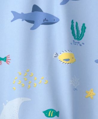 Baby Boys' One-Piece Fish Rashguard Swimsuit