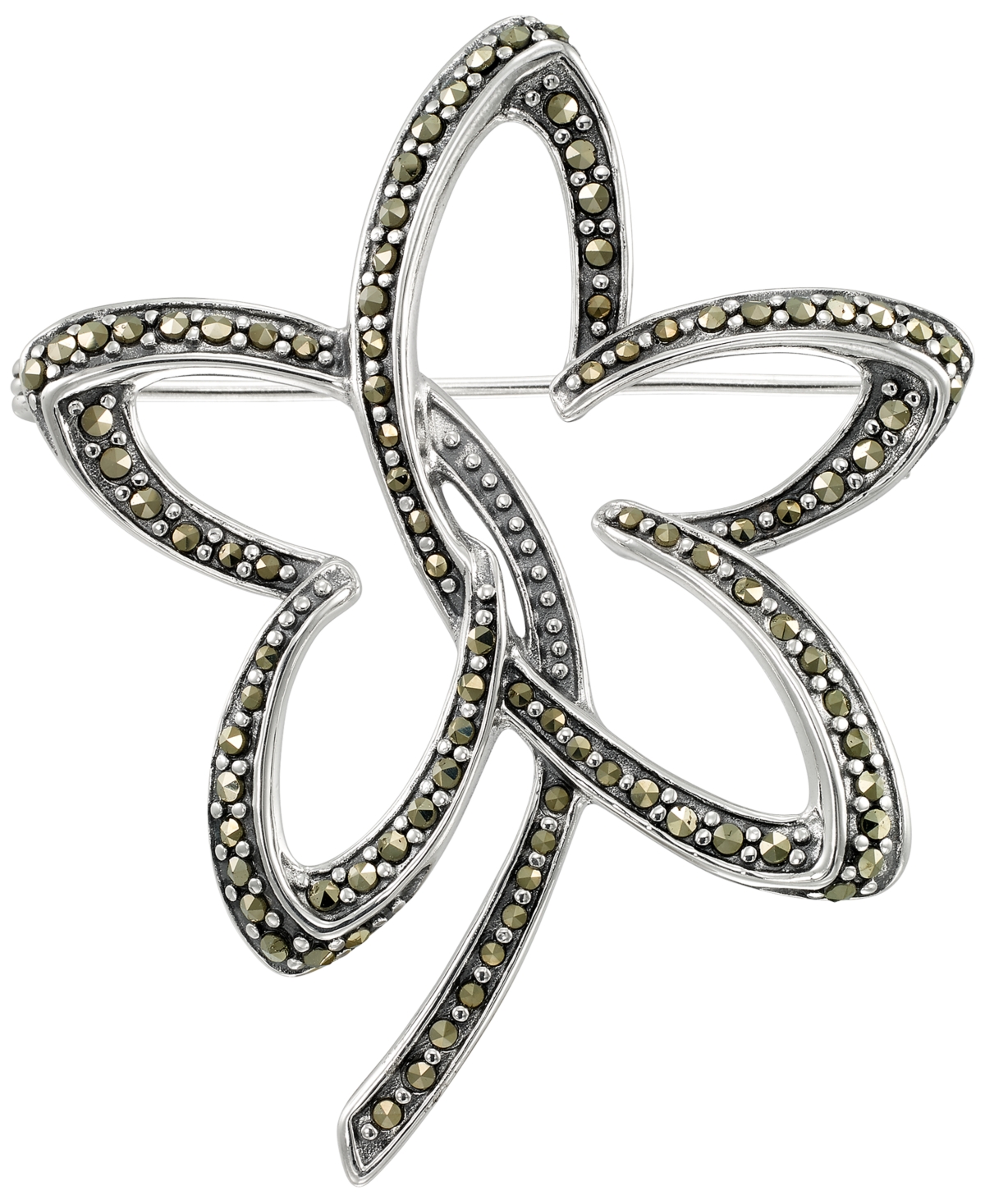 Macy's Marcasite (0.34 ct. t.w.) Brooch in Sterling Silver