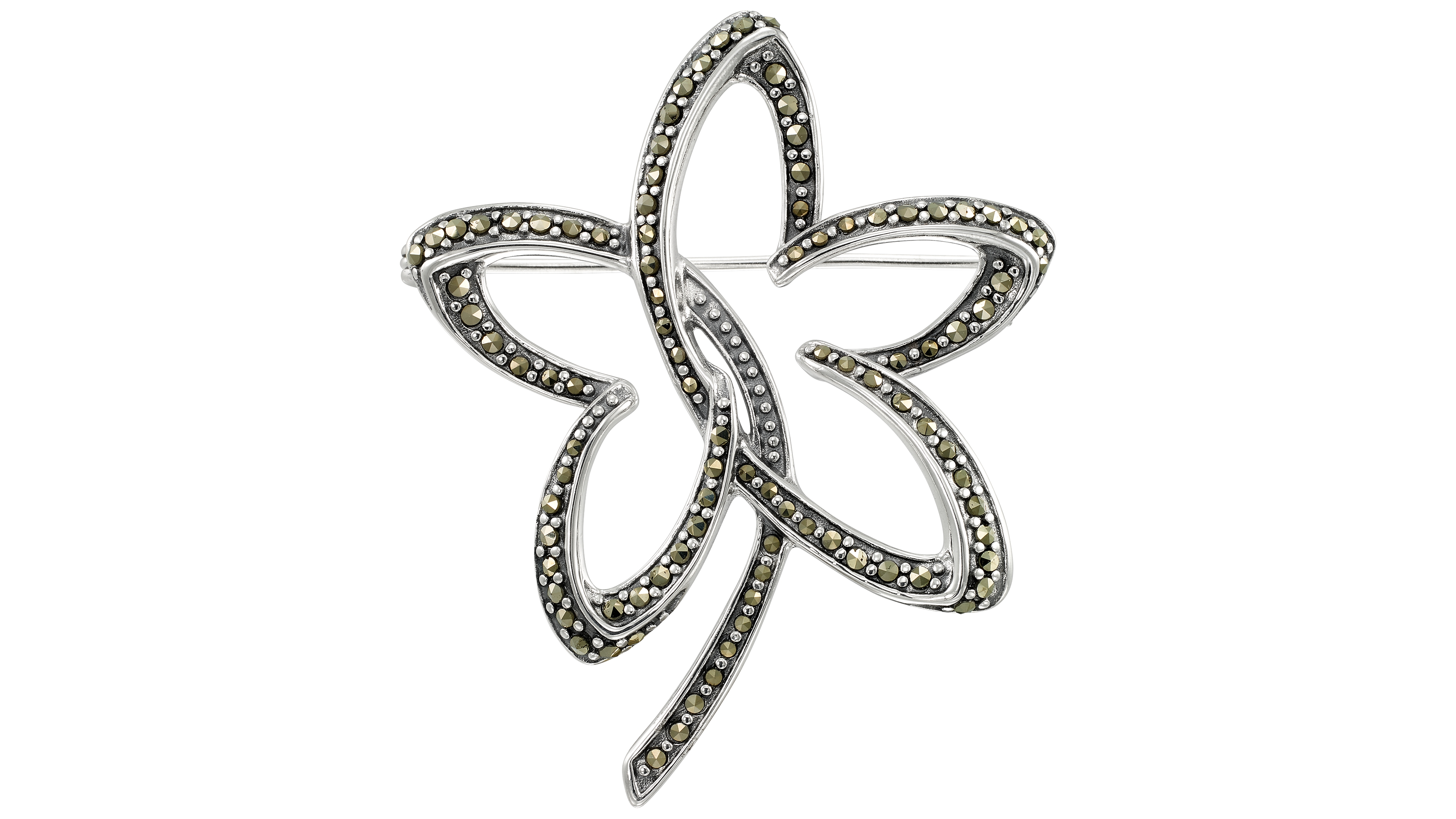 Macy's Marcasite (0.34 ct. t.w.) Brooch in Sterling Silver