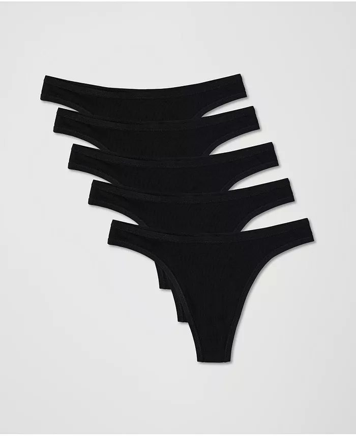Women's Everyday Classic Thong Underwear 5-Pack - thumbnail 8