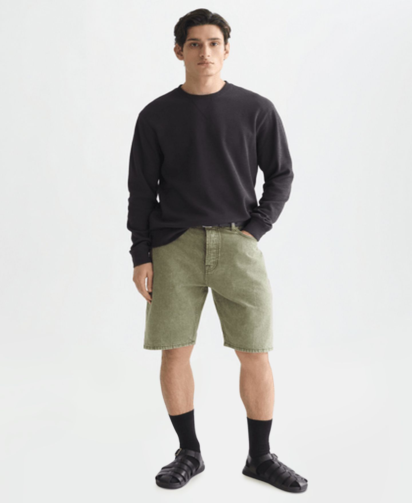 Мужские шорты SCOTCH & SODA 11" Jeans, цвет: Зелёный — фото 2