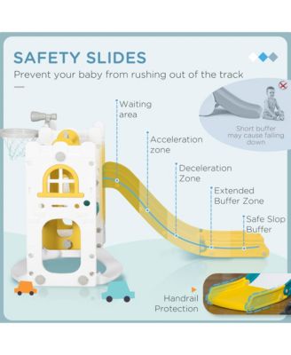 6 in 1 Indoor Toddler Slide and Swing Playset