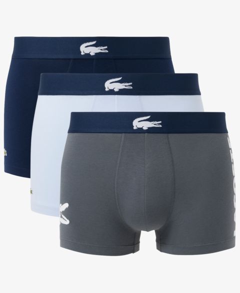 Бельё для мужчин, хлопок, стрейч, 3 шт. — Lacoste, цвет: Белый
