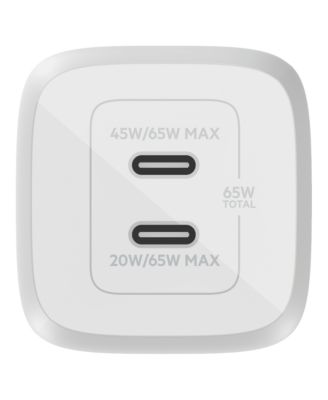 BoostCharge Pro Dual USB-C GaN Wall Charger with PPS 65W and USB-C to USB-C Cable