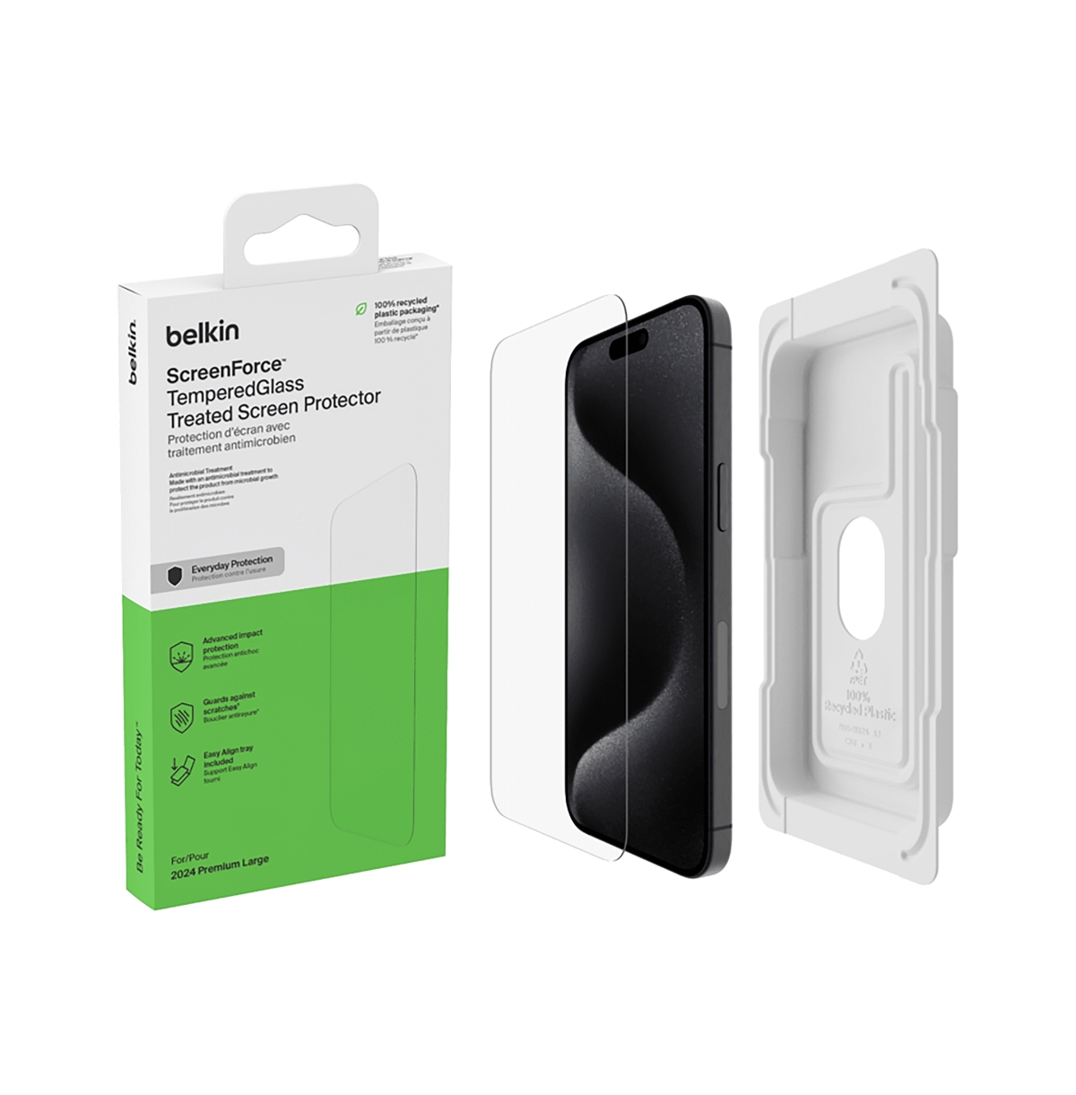 Belkin ScreenForce TemperedGlass Treated Screen Protector for Apple iPhone 16 Pro Max