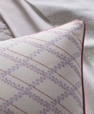 Madeline Contrast-Piped Decorative Pillow, 18" x 18"