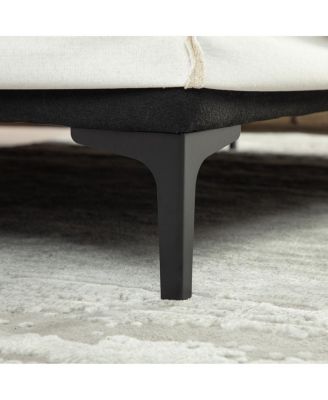 Extra-Large Sofa Bed, Chenille Linen Fabric, Sturdy Metal Legs