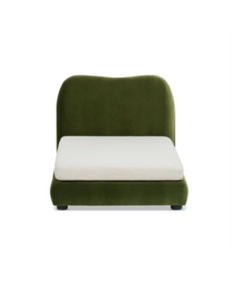 Roman Modern Pet Sofa - Olive Green Performance Velvet for Dogs & Cats