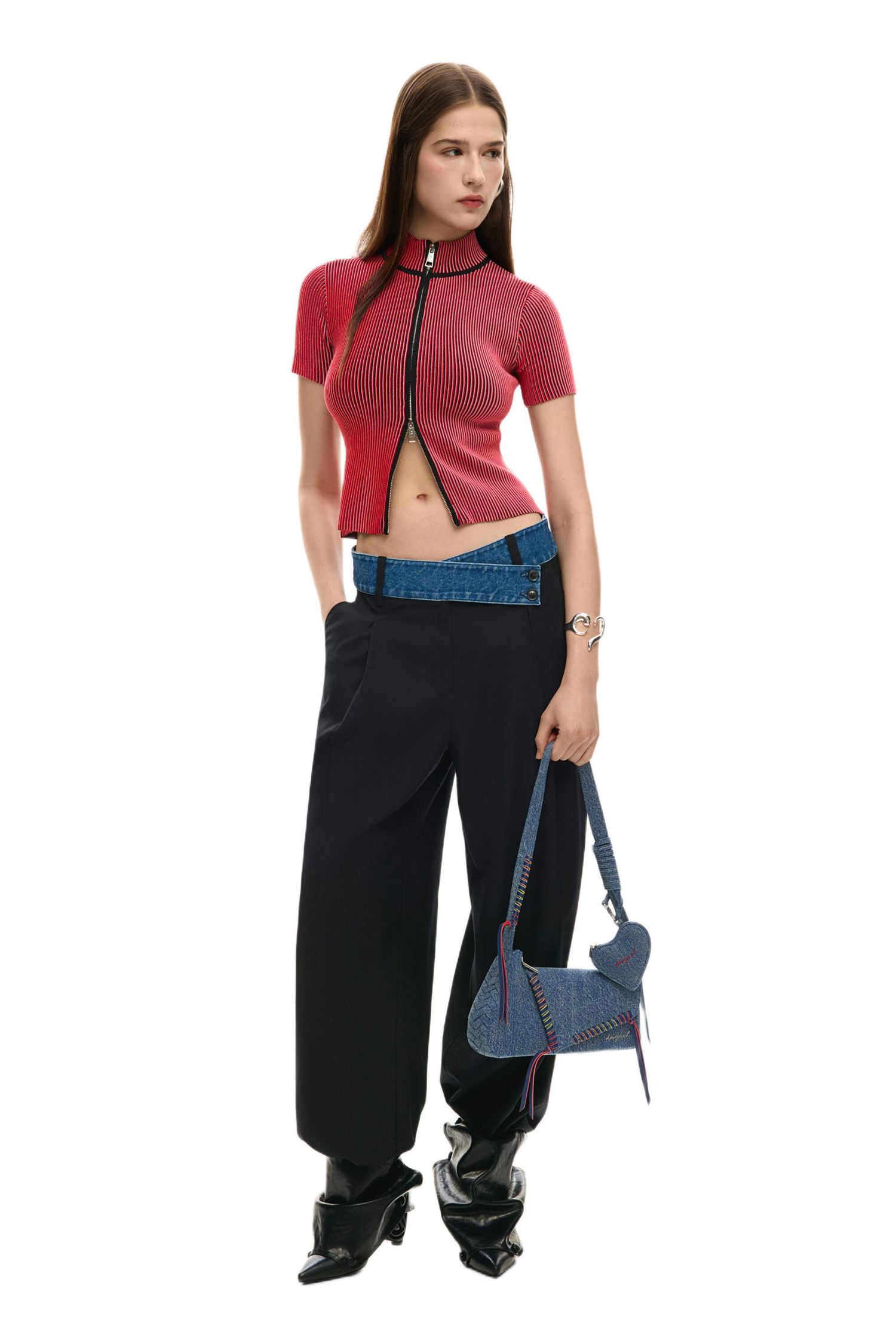 Women's Embroidered denim bag