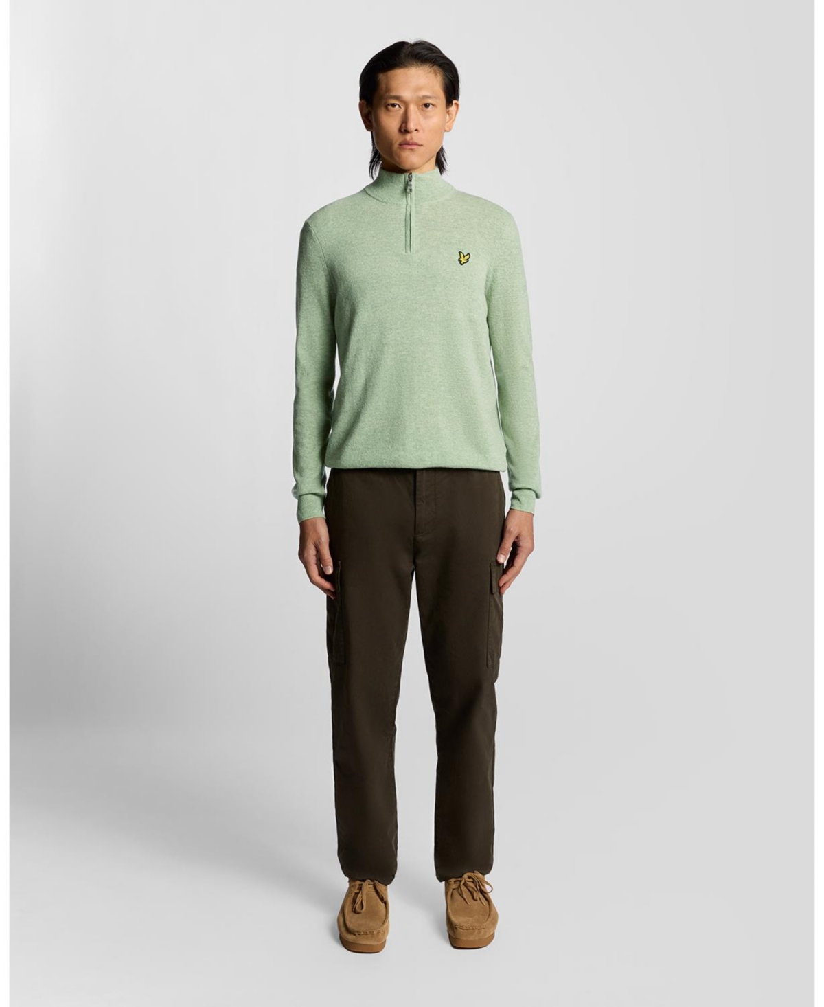 Lyle & Scott Men's Lambswool Blend Quarter Zip Sweater