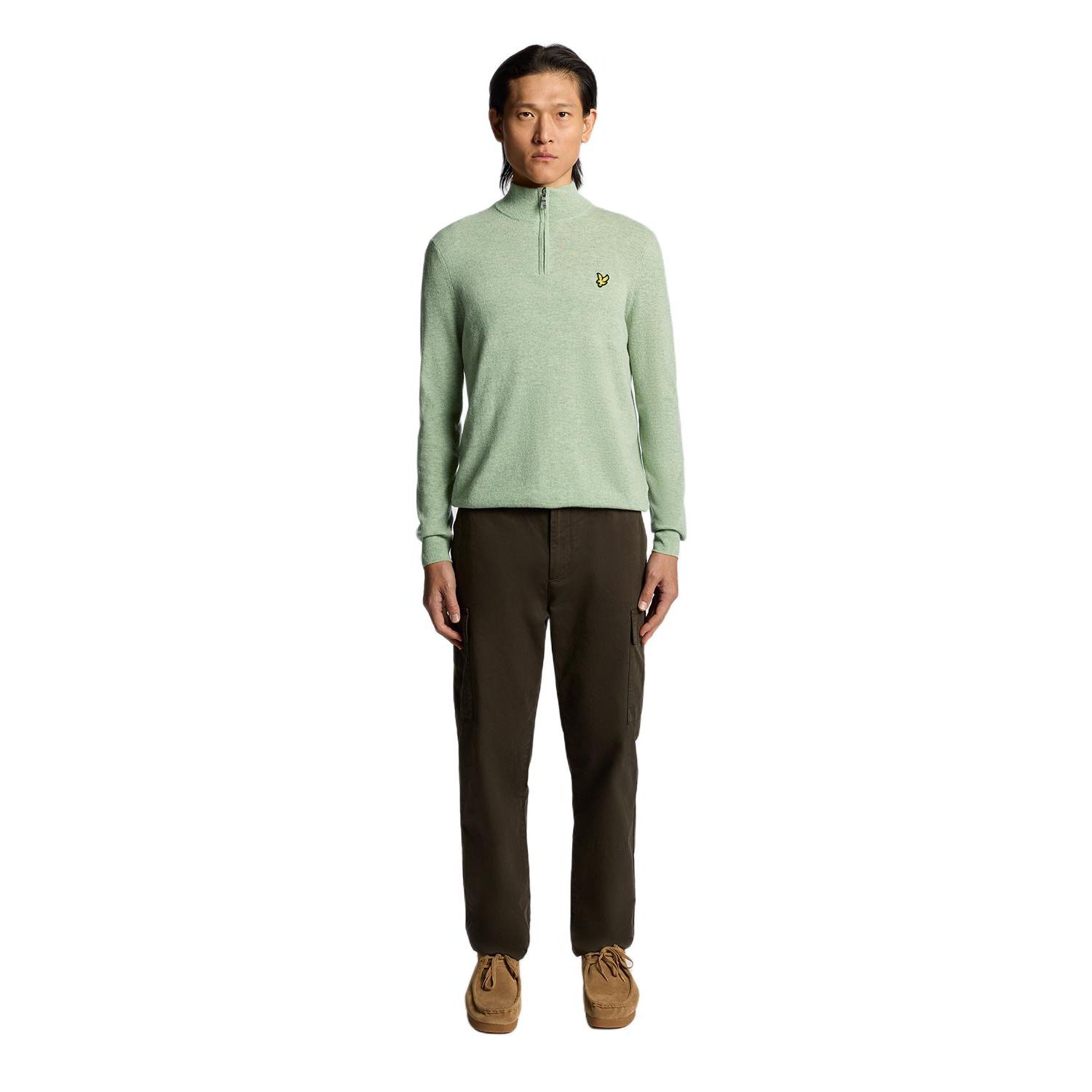 Men's Lambswool Blend Quarter Zip Sweater