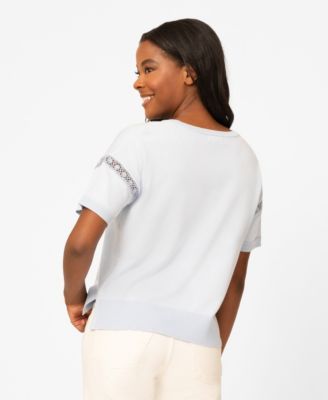 Women's Lace-Sleeve Sweater