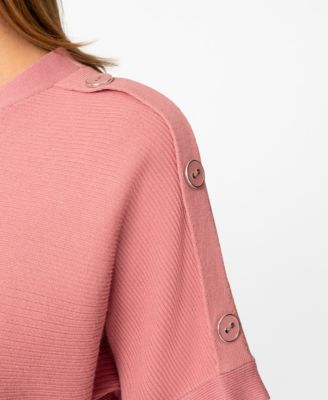 Women's Vertical Rib Sweater Knit T-Shirt