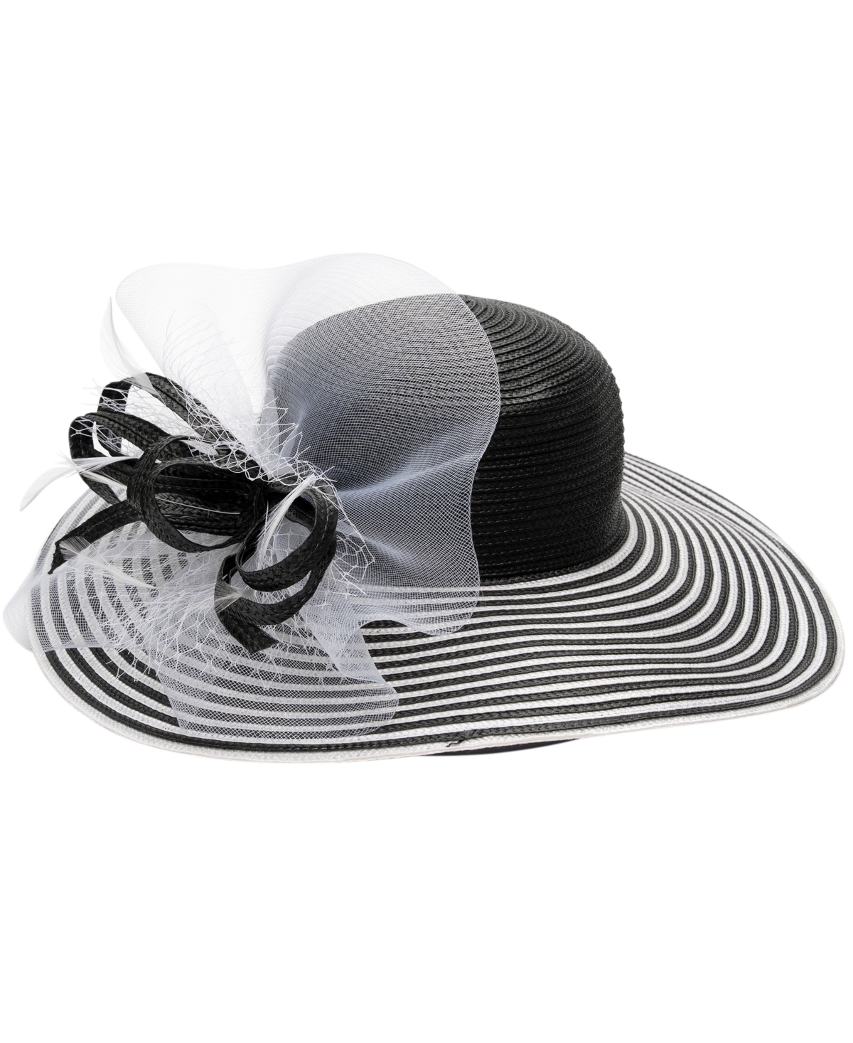 August Hats Striped Wide Brim Hat
