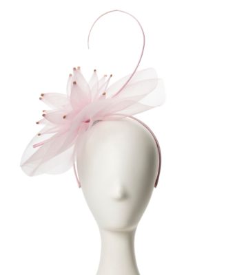 Mesh Flower Bead Fascinator Hat