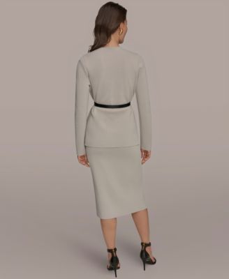 Women's 5-Button Belted Blazer