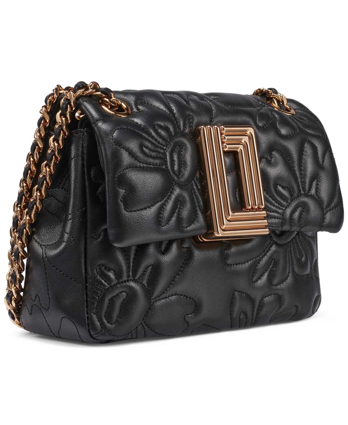 Женская сумка KARL LAGERFELD PARIS Lafayette Small Crossbody, цвет: Чёрный / Золотой — фото 3