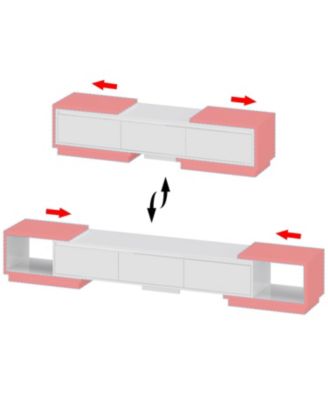 Extendable Media Console 65.4'' - 106.3'' W,TV Stand