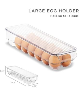 8-Piece Clear Open Bin Containers Set - Organize Fridge & Pantry Essentials