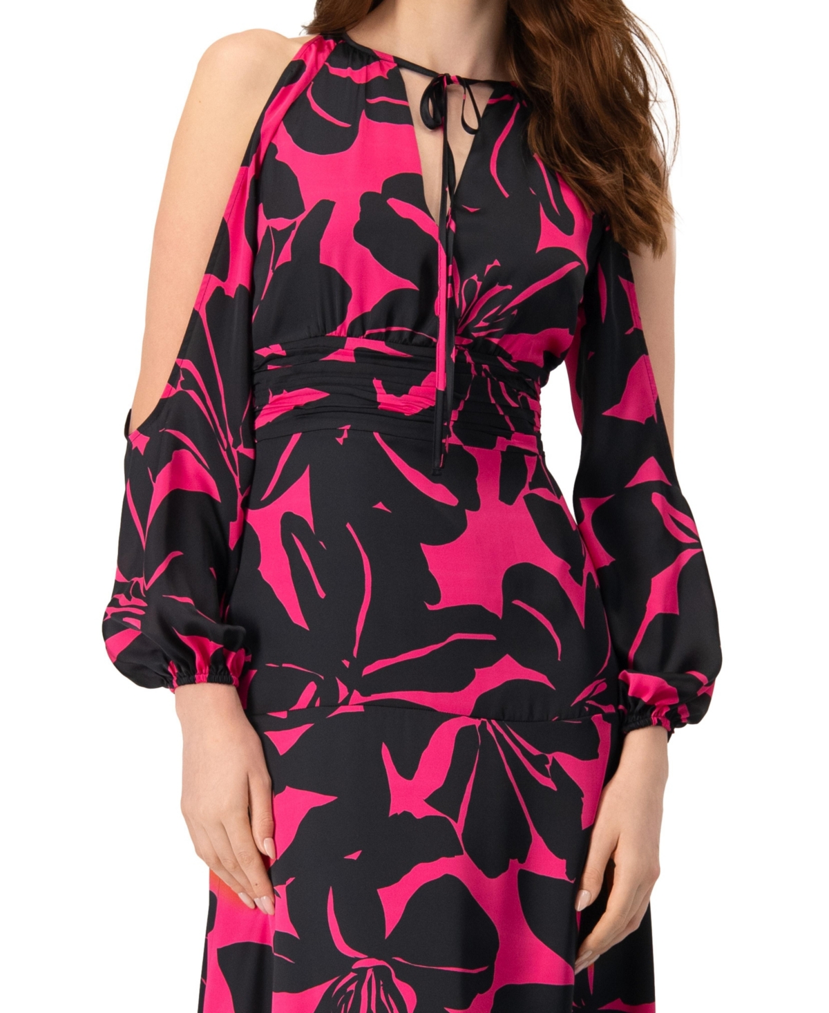 Ivonne Women's Off-Shoulder Long Sleeve Maxi Dress