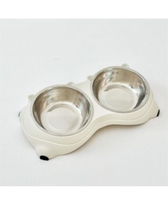 Macaron Stainless Steel Pet Bowl Set, 2 x 600ml  Bowls