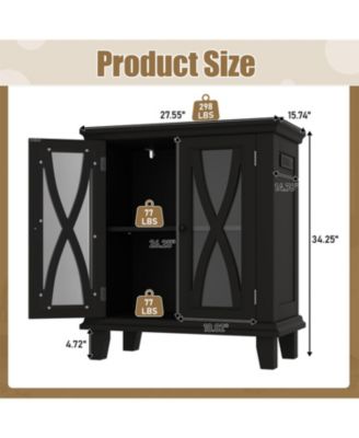 20 Gallon Aquarium Stand with Power Outlets & Cabinet,Farmhouse Tank Stand