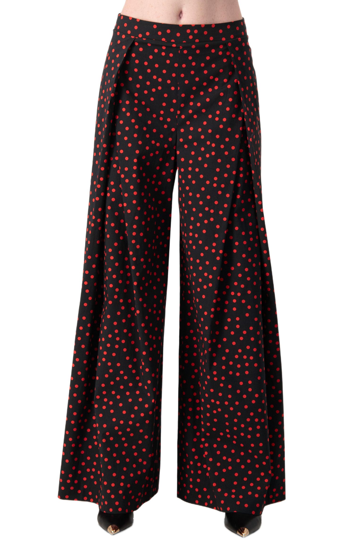 Women's Wide-Leg Polka Dot Pants