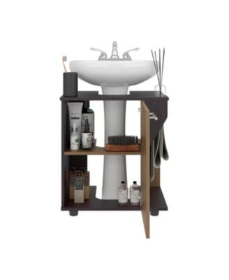Gila Bend Under Sink Storage Cabinet, Compact Design, with Two Shelves for Organizing Bathroom Items