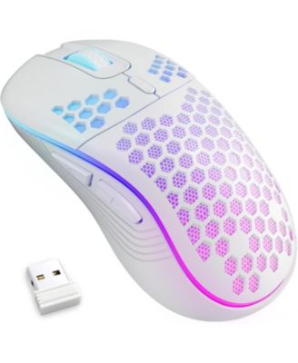 Wireless Gaming Mouse, Lightweight Honeycomb Shell, 2.4G Stable Connection, 4 DPI Adjustable - For Gamers, PC Laptop Desktop.