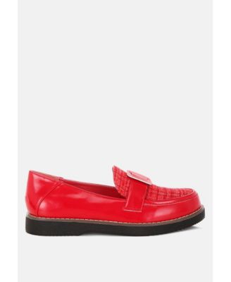 Women's Elaris Tweed & Faux Leather Loafers