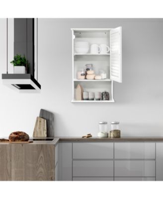 27.5 Inch Wall Hanging Bathroom Storage Cabinet Organizer