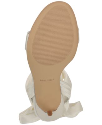 Women's Maddie Bridal Ankle Tie Wrap Stiletto Heel Sandals