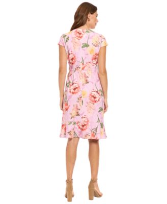 Women's Flounce-Hem Ruffle Wrap Dress