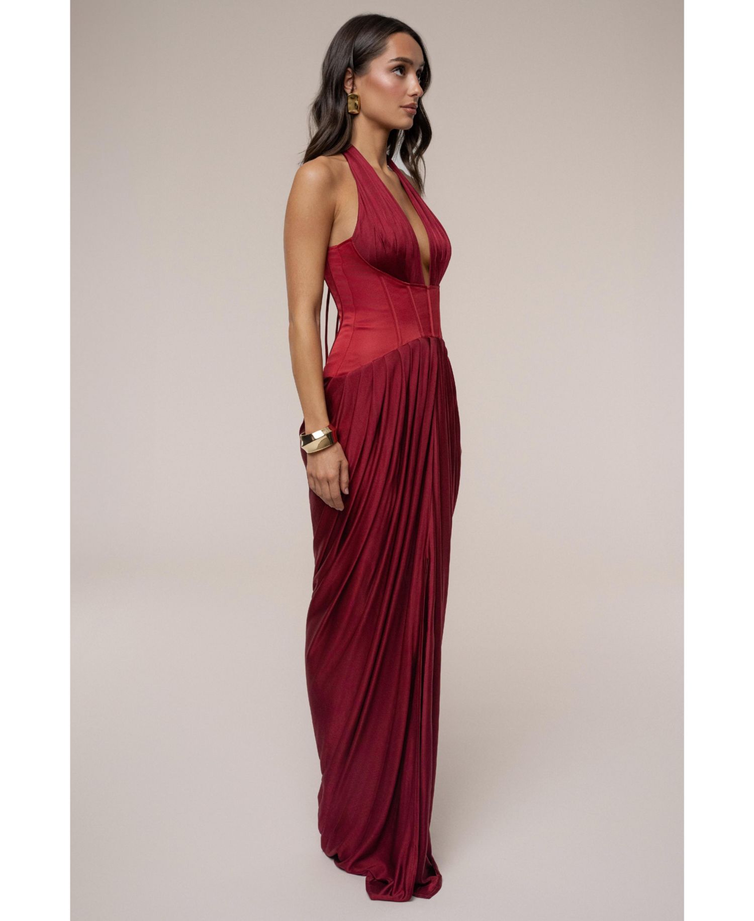 Women's Drape And Destiny Maxi Dress