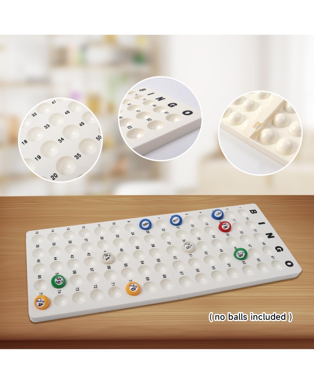 Gse Games & Sports Expert Bingo Master Board for 7/8" Bingo Balls, Plastic Bingo Calling Board for Bingo Game