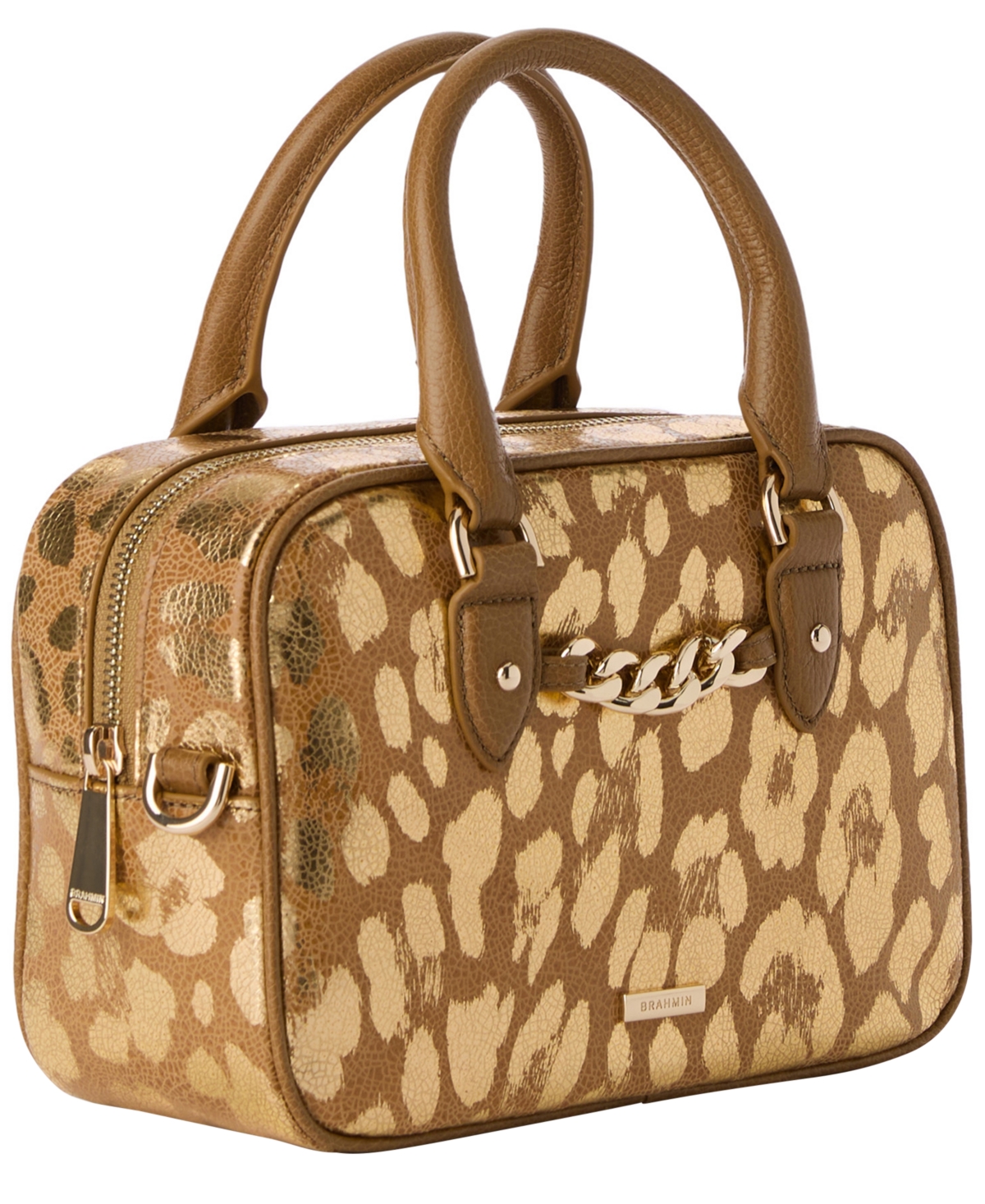 Brahmin Mara Glimmer Small Leather Satchel Bag