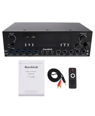 5.1 Channel 3000W Peak AV Surround Amplifier with Powerful Subwoofer, Bluetooth 5.0 & USB/SD
