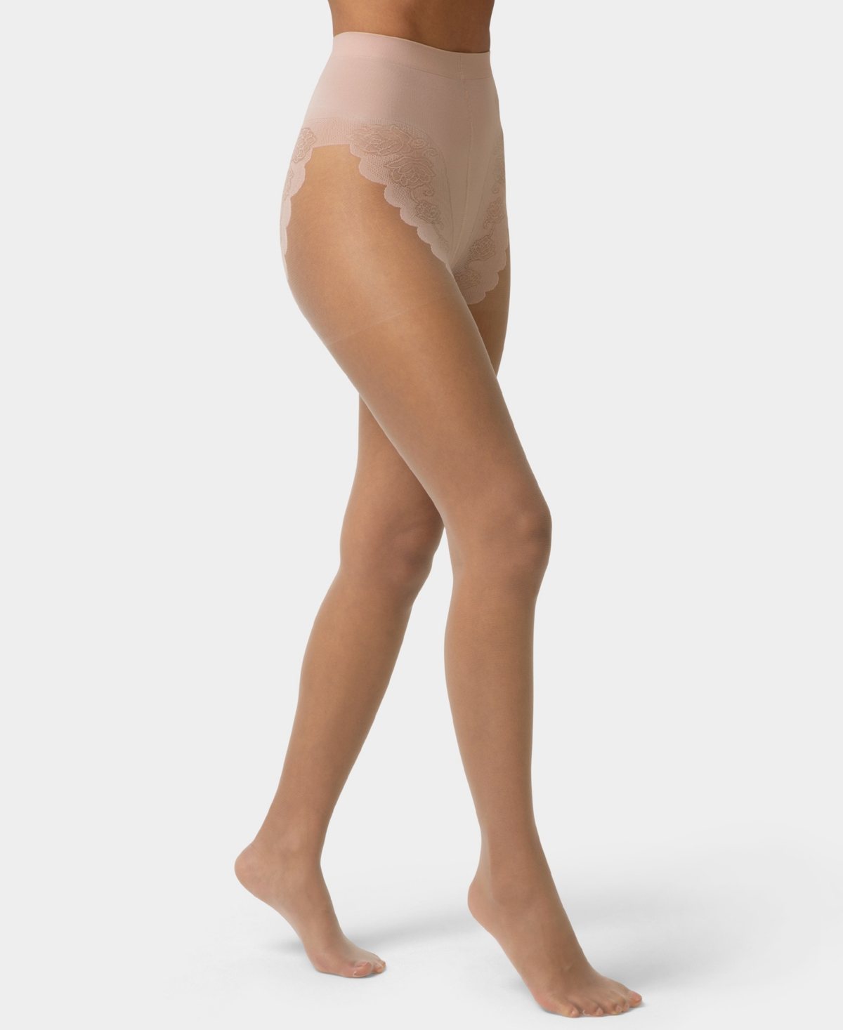 Hue Women's French Lace Control Top Pantyhose U5970N