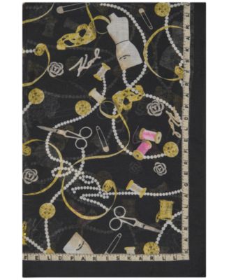 Pearls and Pins Square Scarf