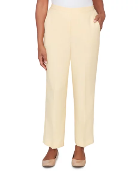 Petite Al Fresco Tailored Flat Front Pants - Dafodil