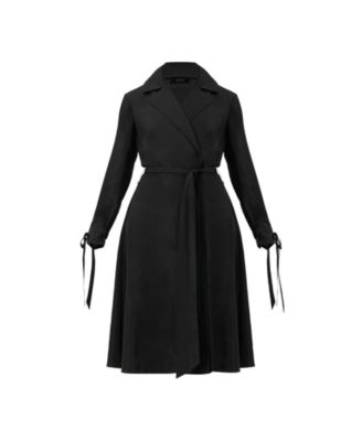 Women's Long Sleeve Wrap Midi Dress