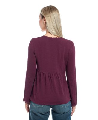 Women's V-Neck Long Sleeve Empire
