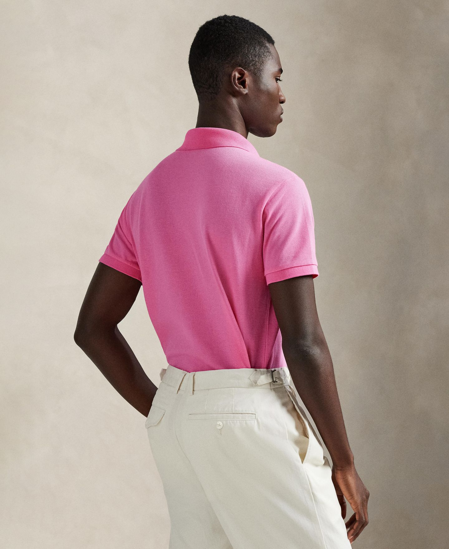 Мужское поло Polo Ralph Lauren Classic-Fit Cotton Polo, цвет: Розовый — фото 2