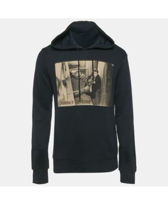 Men's Navy Blue James Dean Graphic Cotton Hoodie