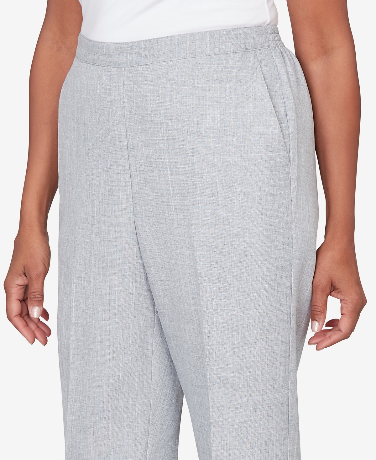 Alfred Dunner Petite Al Fresco Tailored Flat Front Short Length Pants